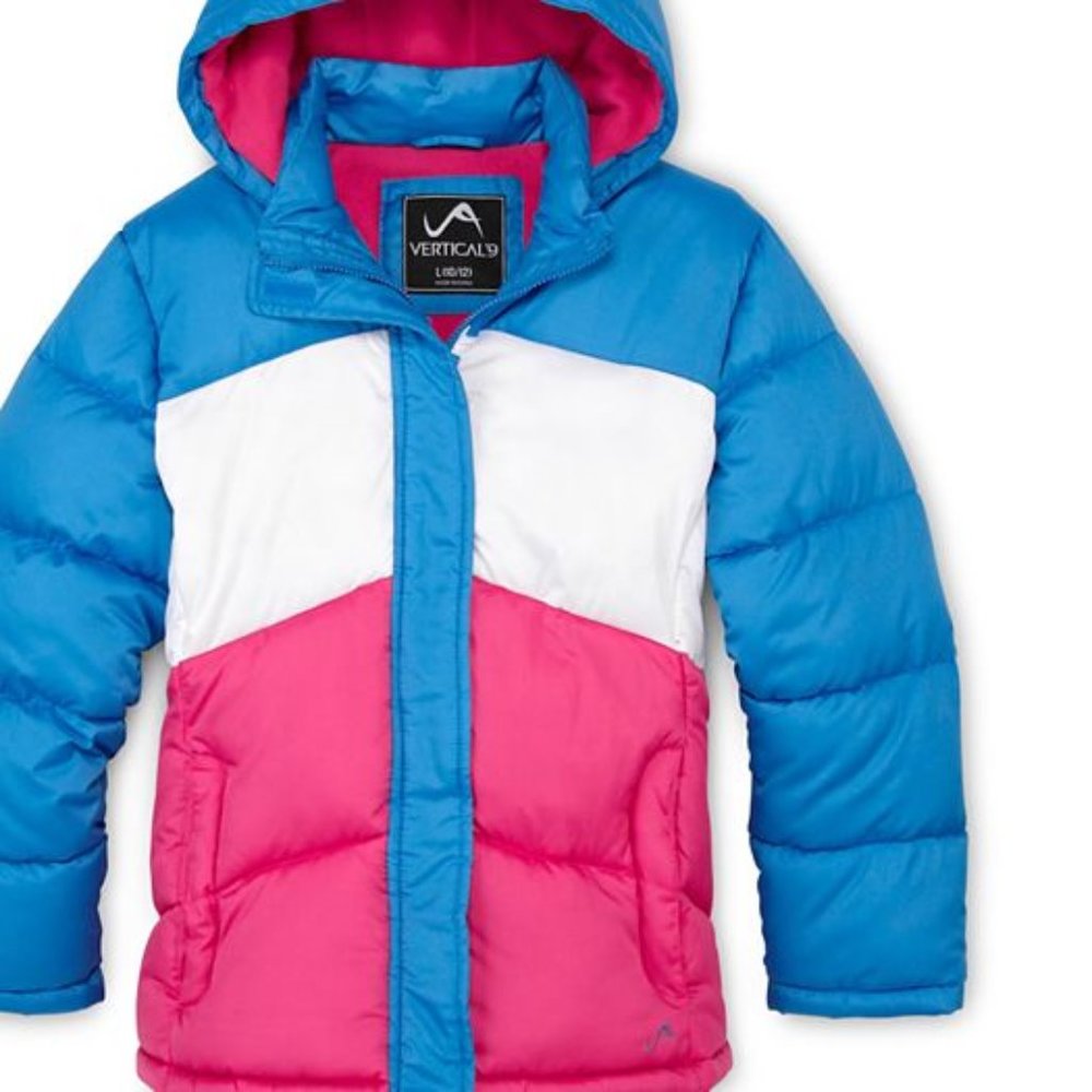 Vertical 9 Colorblock Puffer Jacket - Girl's 10/12